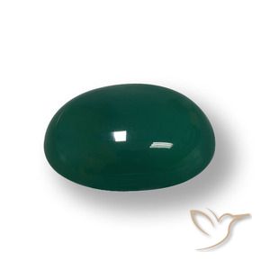 Agate Vert frais naturelle ovale, 48.61 ct, Translucide