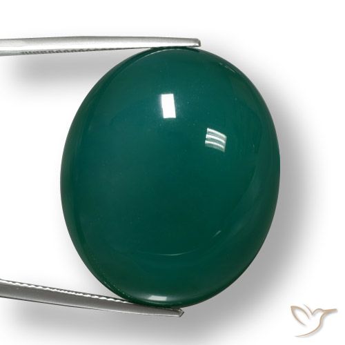 59.33ct Naturel Vert frais Agate, ovale, Translucide