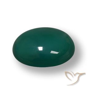 Agate Vert frais naturelle ovale, 59.33 ct, Translucide
