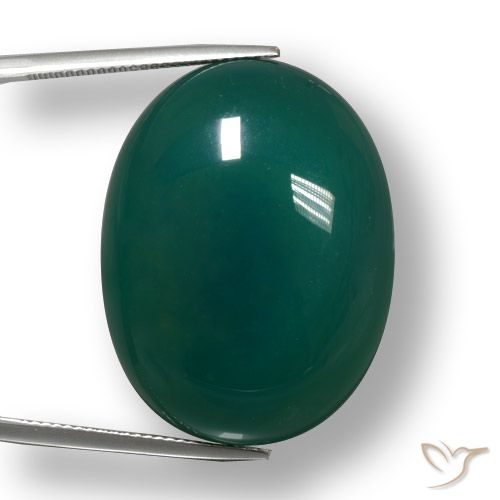 52.23ct Naturel Vert foncé Agate, ovale, Translucide