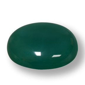 Agate Vert naturelle Coupe ovale, 187.05 ct, Translucide