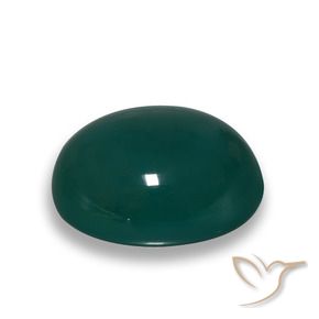 Agate Vert foncé naturelle ovale, 67.56 ct, Translucide