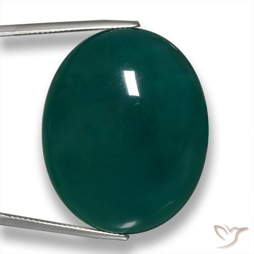 63.79ct Naturel Vert frais Agate, ovale, Translucide