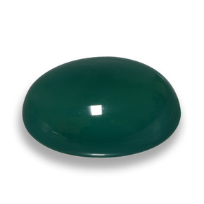 Agate vert naturelle coupe ovale, 75,23 ct, translucide