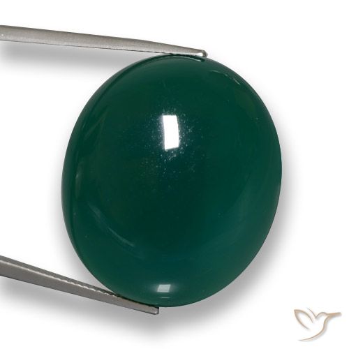 59.91ct Naturel Vert foncé Agate, ovale, Translucide