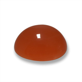 Agate Rouge-orange naturelle Coupe ovale, 4.98 ct, Translucide