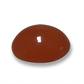 Agate rouge naturelle coupe ovale, 4,15 ct, translucide