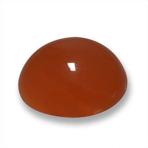 Agate Rouge-orange naturelle Coupe ovale, 5.99 ct, Translucide