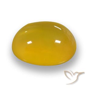 Agate Jaune miel naturelle ovale, 4.67 ct, Translucide
