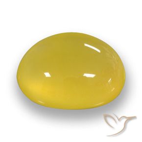 Agate Doré jaunâtre naturelle ovale, 5.86 ct, Translucide