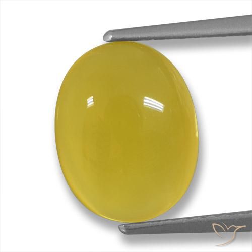 3.48ct Naturel Jaune moyen Agate, ovale, Translucide