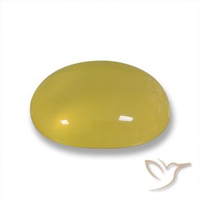Agate Jaune moyen naturelle ovale, 5.14 ct, Translucide