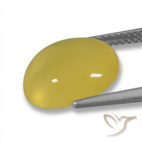 Agate Jaune moyen naturelle ovale, 5.14 ct, Translucide