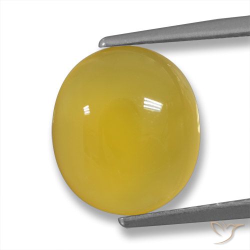 4.22ct Naturel Jaune moyen Agate, ovale, Translucide