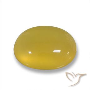 Agate Jaune moyen naturelle ovale, 4.22 ct, Translucide