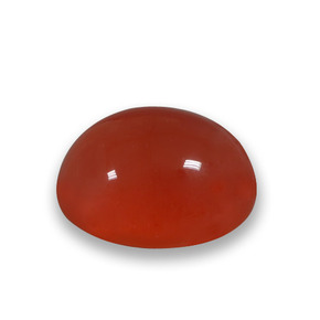 Agate orange naturelle coupe ovale, 4,64 ct, translucide