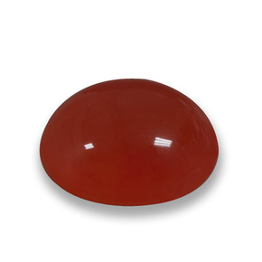 Agate rouge naturelle coupe ovale, 5,87 ct, translucide