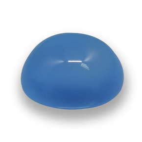 Agate Bleu naturelle Coupe ovale, 12.22 ct, Translucide