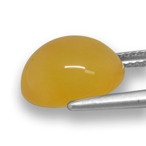 Agate doré naturelle coupe ovale, 4,82 ct, translucide