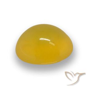Agate jaune naturelle coupe ovale, 6,00 ct, translucide