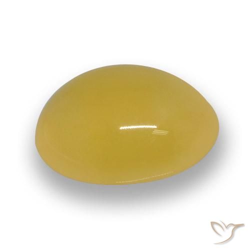 Agate Jaune miel naturelle ovale, 4.47 ct, Translucide