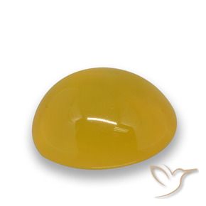 Agate Jaune foncé naturelle ovale, 4.74 ct, Translucide