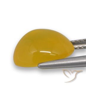 Agate Jaune foncé naturelle ovale, 4.74 ct, Translucide