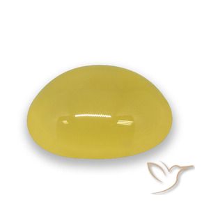 Agate Jaune moyen naturelle ovale, 3.66 ct, Translucide
