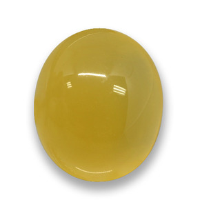 Agate Jaune naturelle Coupe ovale, 3.65 ct, Translucide
