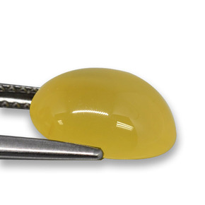 Agate Jaune naturelle Coupe ovale, 3.65 ct, Translucide