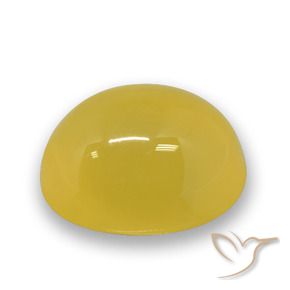 Agate Doré jaunâtre naturelle ovale, 4.47 ct, Translucide