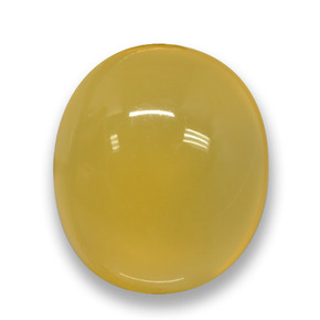 Agate jaune naturelle coupe ovale, 2,98 ct, translucide