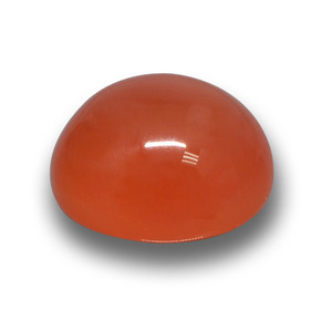Agate rouge naturelle coupe ovale, 5,61 ct, translucide