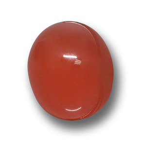 Agate Rouge moyen naturelle Coupe ovale, 4.68 ct, Translucide