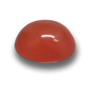 Agate Rouge moyen naturelle Coupe ovale, 4.68 ct, Translucide