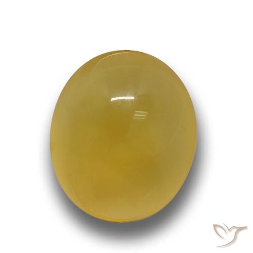 3.38ct Naturel Jaune foncé Agate, ovale, Translucide