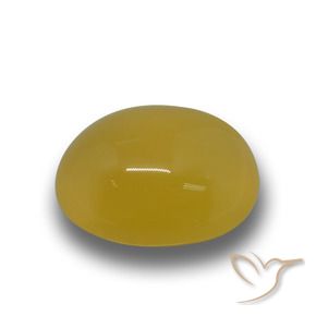 Agate Jaune foncé naturelle ovale, 5.23 ct, Translucide