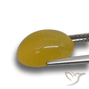 Agate Jaune foncé naturelle ovale, 5.23 ct, Translucide