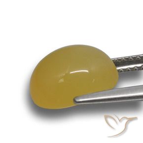 Agate Jaune miel naturelle ovale, 3.84 ct, Translucide