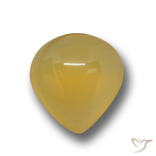 4.50ct Naturel Orange doré Agate, En forme de poire, Translucide