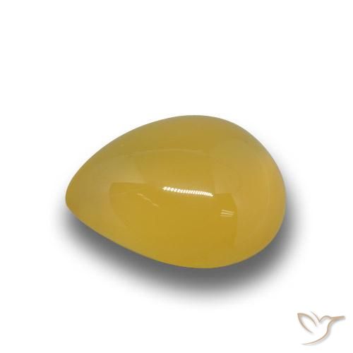 Agate Orange doré naturelle En forme de poire, 4.50 ct, Translucide