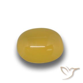 Agate Jaune foncé naturelle ovale, 4.43 ct, Translucide