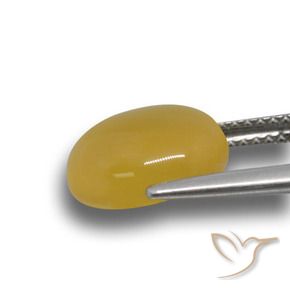 Agate Jaune foncé naturelle ovale, 4.43 ct, Translucide