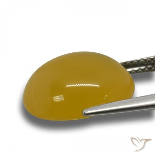 Agate Orange doré naturelle ovale, 7.28 ct, Translucide