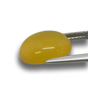 Agate doré naturelle coupe ovale, 3,76 ct, translucide