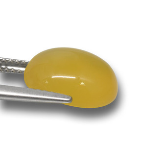 Agate Orange doré naturelle Coupe ovale, 5.47 ct, Translucide