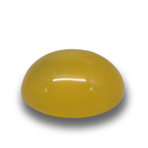 Agate doré naturelle coupe ovale, 4,22 ct, translucide