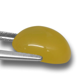Agate doré naturelle coupe ovale, 4,22 ct, translucide