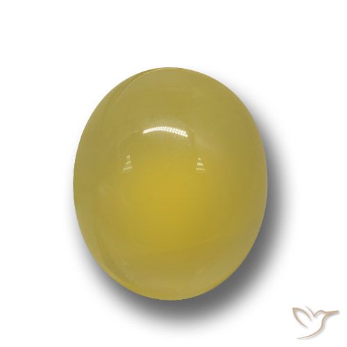 Agate Jaune moyen-léger naturelle ovale, 4.38 ct, Translucide