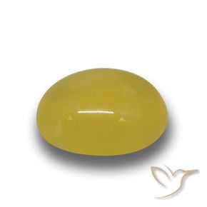 Agate Jaune moyen-léger naturelle ovale, 4.38 ct, Translucide